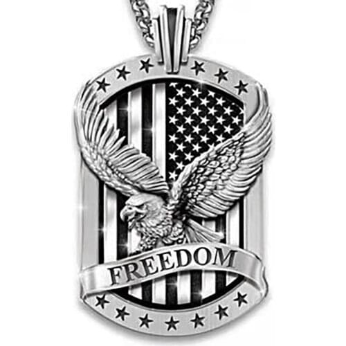 Mens Necklace Fashion Jewelry Personalized Necklace Boho Necklace Men Shield Eagle Totem Vintage Wholesale Items Pendants Faith