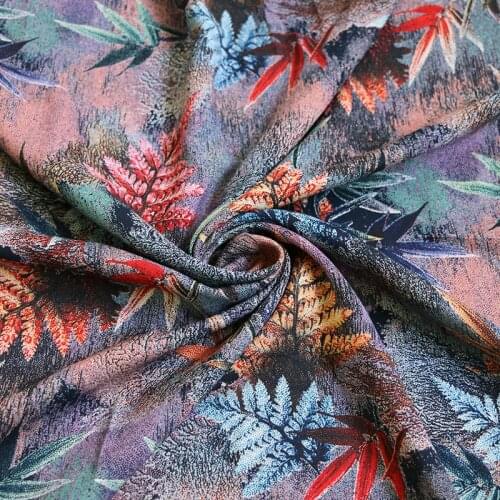 100cm*140cm Discharge Print Rayon Fabric Soft Dress Gown Relax Material Summer Viscose