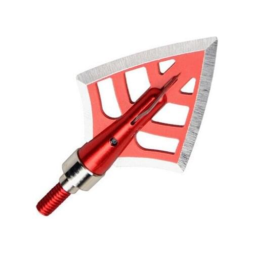 New Hot Seller 3pcs Broadheads 125 Grain Red Hunting Arrow Heads Archery 4 Blade free Shipping
