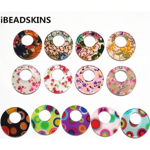 New arrival! 35mm 100pcs/lot acrylic round shape charm for earrings accessories,Earring parts,Jewelry Findings making