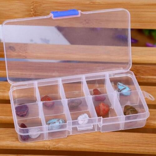 10 Compartments Transparent Pill Cases Portable Travel Medicine Box Tablet Storage Jewelry Pills Box Organizer Case pillendoos