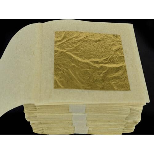 10 sheets 24K Pure Genuine Gold Leaf - Foil Sheet edible gold sheets decoration cake / coffee leaves
