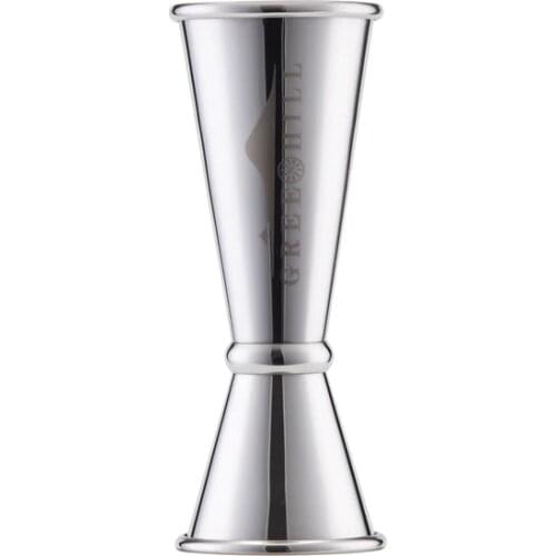 Premium Greenhill Double End Cocktail Jigger, 25/50 ml & 1/2 oz with Inside Markings, 18/8 Stainless Steel Barware