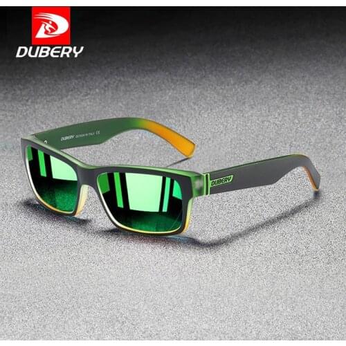 DUBERY Rectangular Women Men Sunglasses Polarized Driving Sun Glasses for Men Mirror Male UV Outdoor Surfing Hiking Gafas De Sol