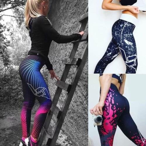 Women Yoga Pants Sport Leggings Workout Fitness Clothing Jogging Running Pants Gym Tights Stretch Print Sportswear Yoga Legging