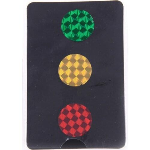 1Sets Magic Stop Light Cards Magic Tricks Traffic Light Dot Change Magia Close Up Illusion Accessories Gimmick Props Comedy