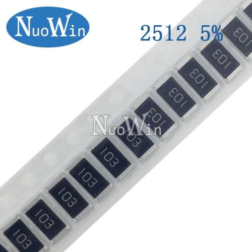 100pcs NUOWIIN 2512 5% SMD resistor 1W 2.7R 3R 3.3R 3.6R 3.9R 4.3R 4.7R 5.1R 5.6R 6.2R 2.7 3 3.3 3.6 3.9 4.3 4.7 5.1 5.6 6.2 ohm