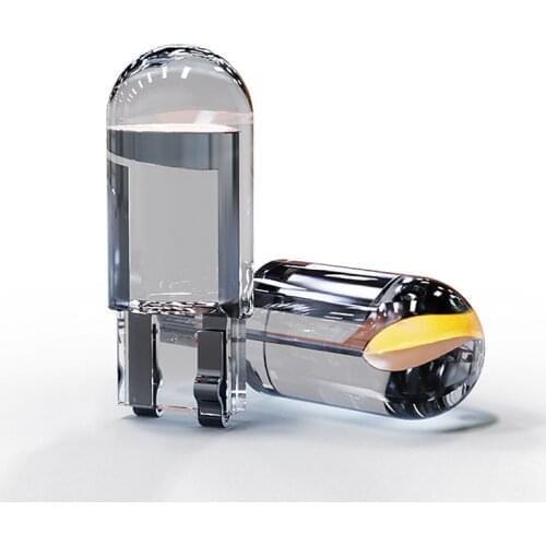 2pcs License Plate Lamp 6000K T10 LED W5w Transparent Cob Highlight Outline Reading Side Lamp 1:1 12V