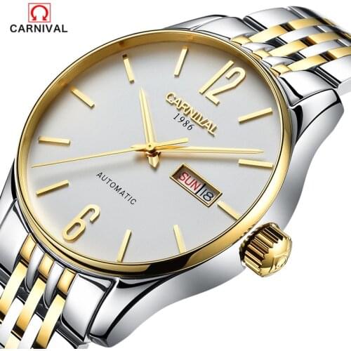 2018 New Fiesta Automatic Top Brand Watches Mens Business Stainless Steel Watches relogio luminous waterproof watch reloj hombr