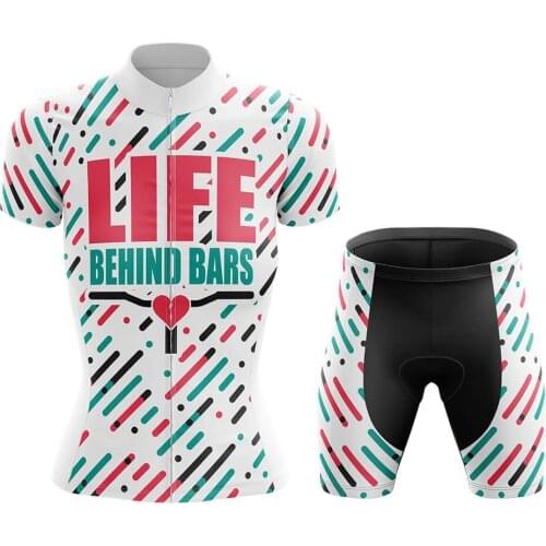 2021 Life Behind Bars Women Cycling Jersey Set Summer Clothing Road Bike Shirts Suit Bicycle Bib Shorts MTB Wear Maillot Ropa