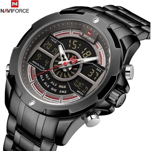 2021NAVIFORCE New Men Watch Top Luxury Brand Waterproof Quartz Men’s Wristwatches Sports Analog Digital Male Clock Relogio Mascu