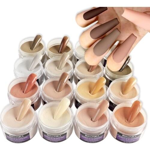 15g Nail Acrylic Powder Brown Carving Crystal Polymer Builder Fast Extended Tips For Dipping Powder Manicure Nails Accessories