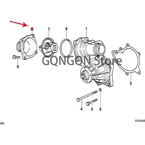 CAR thermostat cover bm wE31 840i E32 730i M60 730iL M60 740i 740iL 730i M60 E34 530i M60 540i 530i E38 730i 730iL 740i M60 Ther