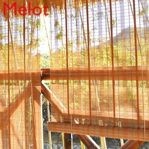 Bamboo Curtain Shutter Curtain Lifting Shading Sunshade Partition Balcony Louver Ventilation Curtain Chinese Style Curtain