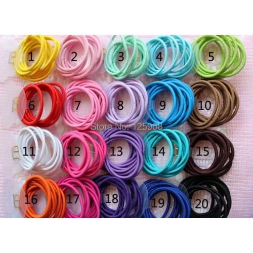 Free Shipping,2015 Wholesale 500pcs/lot 20 Colors Girl Kids Tiny Hair Accessories Hair Bands Elastic Ties Ponytail Holder