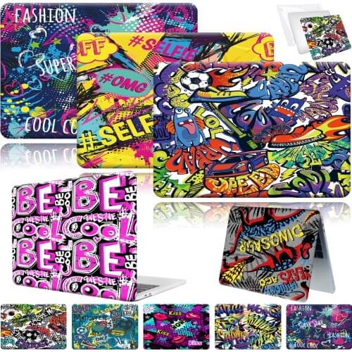 Laptop Case for Apple MacBook Pro 13/15/16/ Inch/MacBook Air 13/11 Inch/Macbook 12 Fashion Graffiti Hard Shell Protective Cover