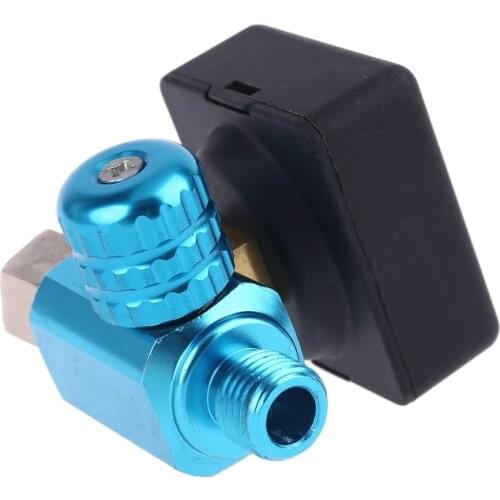 Digital Pressure Regulator Air Gauge with Locking Adjustment Valve for Spray-Gun Paint-Gun PSI BAR Kpa KG/CM2