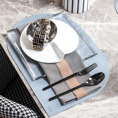 Restaurant Home Dining Table Setting Dinner Plate Creative Square Crystal Tray Honeycomb Beveled Edge Stainless Steel Bowl