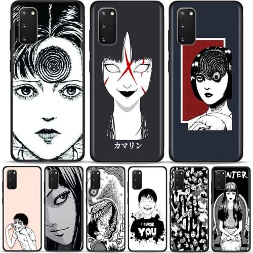 Junji Ito Tees Horror Case for Samsung Galaxy S8 S9 S10 S20 S21 FE Ultra 5G Plus S10e Phone Cover Coque
