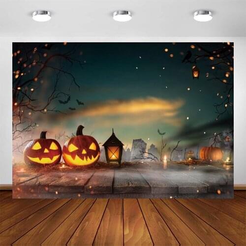 Yeele Halloween Background Photography Flame Pumpkin Lantern Candle Board Backdrop Baby Photographic Photo Studio Photophone