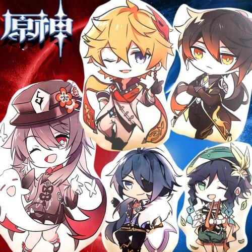 Genshin Impact Project Cartoons Anime Game Peripheral Sofa Cushion Pillow Diluc Barbatos Klee Zhong Li Stuffed Plush Doll Toys