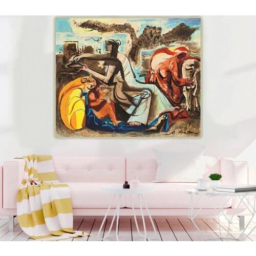 Citon Andre Masson《Honey and Milk》Canvas Art Oil Painting Artwork Poster Decorative Picture Wall Hanging Decor Home Decoration