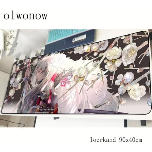 Inuyasha mouse pad Birthday 900x400x2mm mousepads best gaming mousepad gamer gel large personalized mouse pads keyboard pc pad