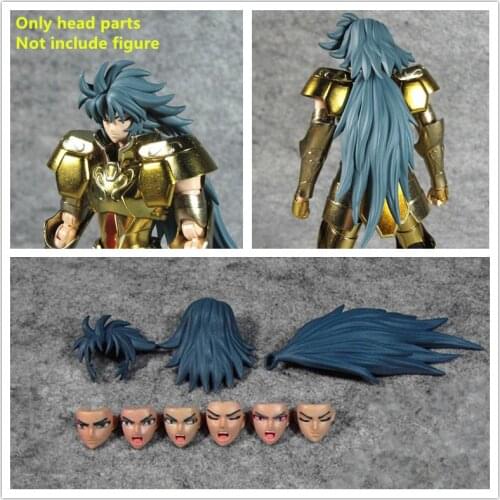 MC Saint Seiya Cloth Myth Kanon head parts 6 faces for Bandai EX Gold Gemini Saga model S006