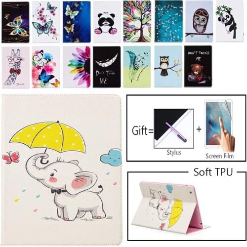 Fashion Panda Owl Pattern Case For Apple ipad 2 3 4 Smart Case Cover For iPad4 iPad 3 iPad2 Funda Tablet PU Leather Stand Shell