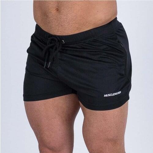 2019 Men Fitness Bodybuilding Shorts Man Summer Gyms Workout Male Breathable Mesh Quick Dry Sportswear Jogger Beach Short Pants