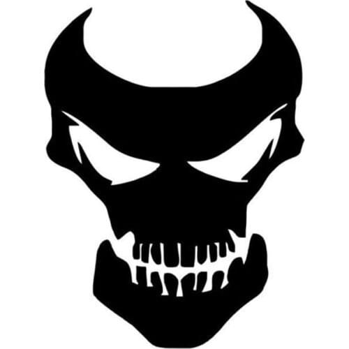 Scary Evil Skull Face Auto Stickers Pvc Funny Personality Decorative Accessory Decals Suitable for All Kinds of Cars 14cm*10cm