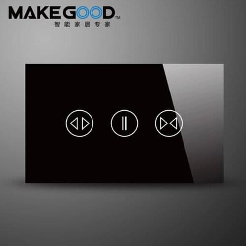 MakeGood US / AU Standard Smart Home System Wall Switch, Touch Curtain Switch with 433 MHZ frequency