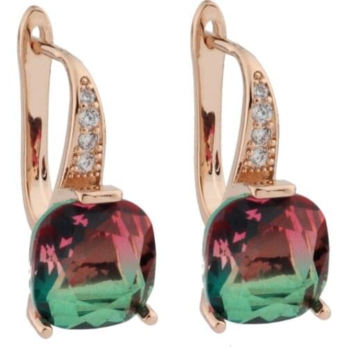 Korean Style New Earrings Trend Temperament Color Square Dangle Earrings Jewelry For women 2021 Wedding Unusual Earrings Gift