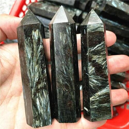Natural Astrophyllite Obelisk Crystal Wand Quartz Gemstone Point Reiki Healing 400g/600g/800g/1000g