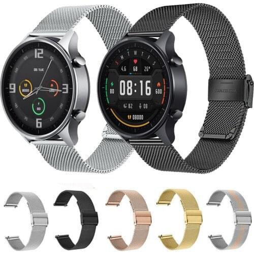 For Xiaomi Color Watch Mi Smart Watch Color Milanese Sport Strap Replacement Watchband Wrist Bracelet 22mm Watch Band