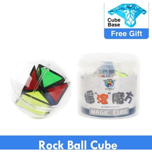 ShengShou 3x3 Rock Shake Ball Magic Cube Speed Twisty Puzzle Brain Teasers Challenging Intelligence Educational Toys Children