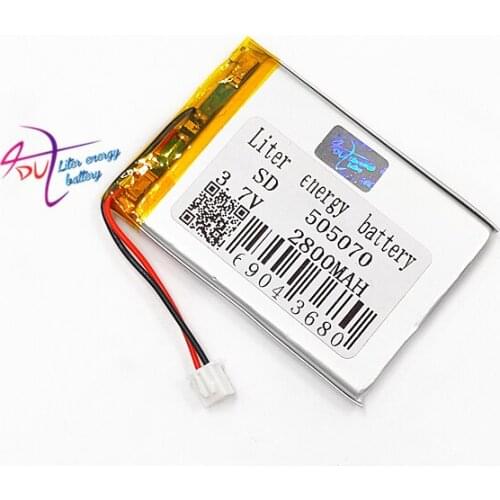 XHR-2P 2.54 2800mAh 505070 3.7V lithium polymer battery toy GPS teaching machine