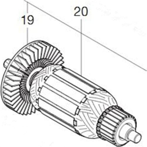 Armature 518506-9 220-240V Rotor For Makita M6200B