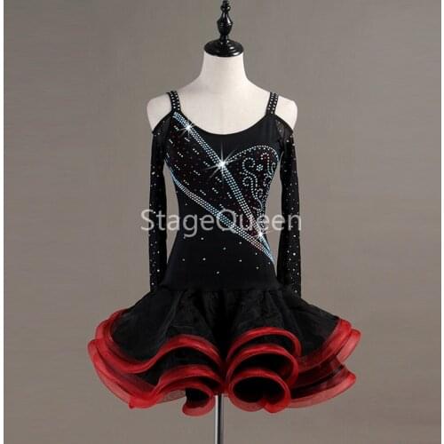 Crystals Professional Latin Dance Dress for woman Ballroom Dance Competition Dresses Adult Modern Waltz/tango / Cha Cha Costumes