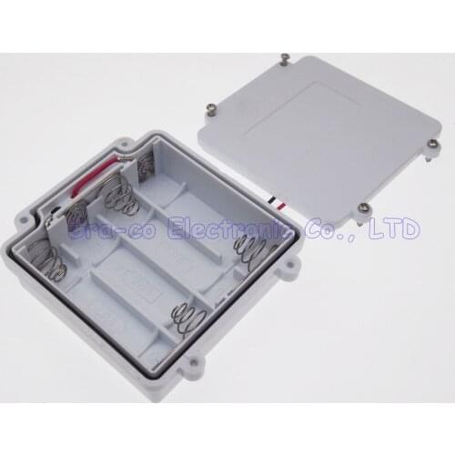 10pcs 4 x AA Waterproof Battery Case 6V battery storage box SIZE:67X65X22MM