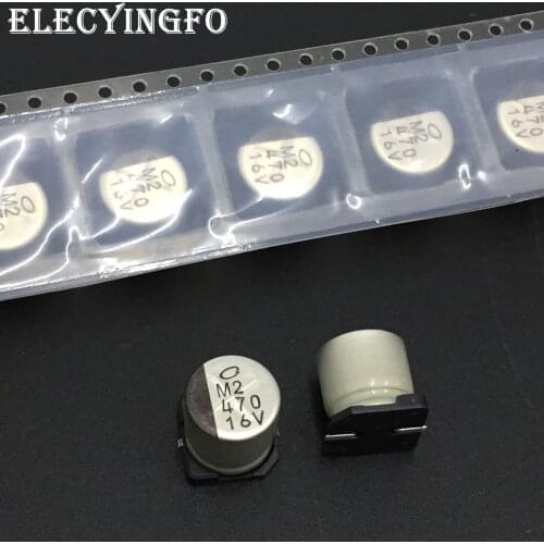100pcs 470uF 16V NICHICON UR series 10x10mm 16V470uF Chip type SMD Aluminum Electrolytic Capacitor