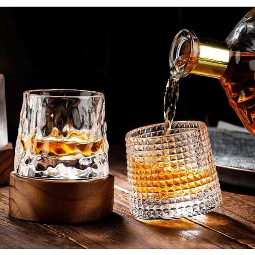 160ml Creative Spinning Whisky Glass Tumbler Liquor Cognac XO Whisky Brandy Snifter Bar Home Party Drinkware Wine Cup Gifts
