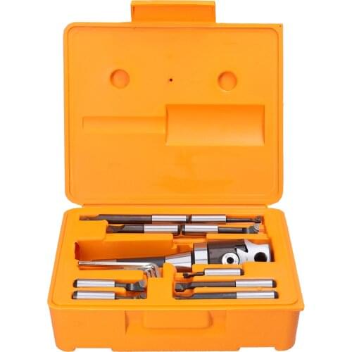 2inch Boring Heads R8 Shank Holder Set with 1/2inch Carbide Boring Bar for Manufacturing and Milling Workpiece