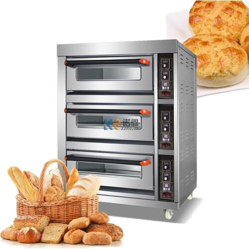 3 Trays Rotary Oven Bakery Arabic Bread Bakery Equipment Electric Oven Cake Making Machine for Sale