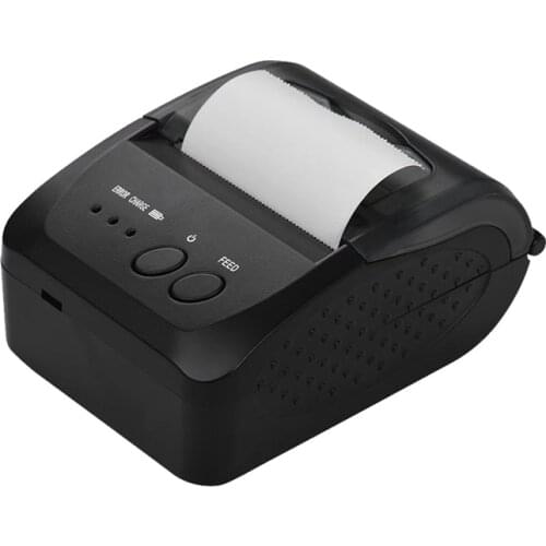 5809DD Portable Mini Direct Thermal Printer Wireless Thermal POS Receipt Printer USB/BT Mobile Printer EU Plug