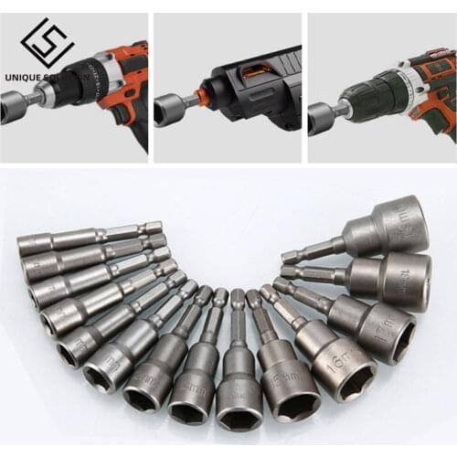 9pcs/set 5mm-13mm Hex SocketS Sleeve Nozzles Nut Driver Set Screwdriver Set Schroevendraaier Set Bits Sets Tools