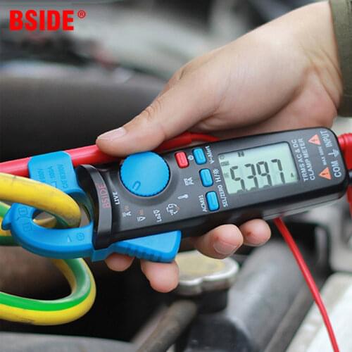BSIDE ACM91 Digital Clamp Meter True RMS 6000 DC/AC 100A 1mA Ammeter multimeter Car Current Voltmeter capacitance temp tester