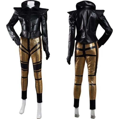 2021 Movie Cruella Cosplay Costume Coat Pants Outfits Halloween Carnival Suit