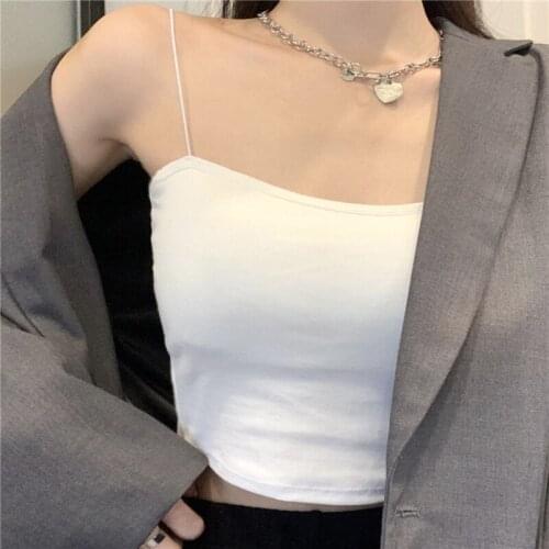 Black Halter Crop Tops Women Summer Camis Sexy Tank Backless Camisole Fashion Casual Tube Top Ladies Sleeveless Cropped Vest