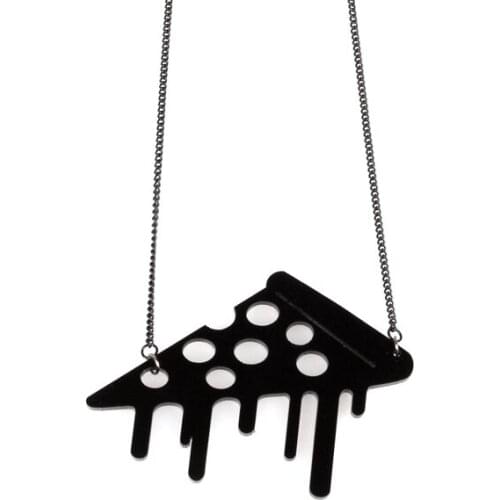 Fashion wild tide Light acrylic necklaces, pendants pizza design melting system